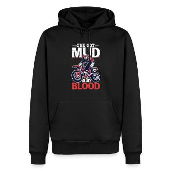 Dirt Bike Dirt Bike Riding Motocross Dirt Biking - Sweat à capuche Premium bio Homme - noir - Devant - Nico (187cm)