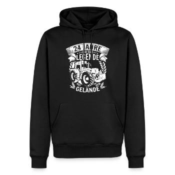 Landwirt Geschenk 24. Geburtstag 24 Jahre - Männer Premium Bio Hoodie - Schwarz - Vorne - Nico (187cm)