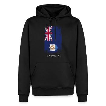 Souvenir Mit Der Landflagge Von Anguilla - Männer Premium Bio Hoodie - Schwarz - Vorne - Nico (187cm)