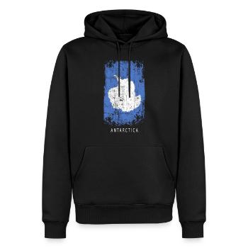 Souvenir avec le drapeau du pays de l’Antarctique - Sweat à capuche Premium bio Homme - noir - Devant - Nico (187cm)