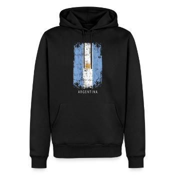 Souvenir Mit Der Landflagge Von Argentina - Männer Premium Bio Hoodie - Schwarz - Vorne - Nico (187cm)