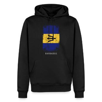 Souvenir avec le drapeau de la Barbade - Sweat à capuche Premium bio Homme - noir - Devant - Nico (187cm)