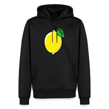 Zitrone Zitronen Zitrusfrucht Pflanze - Männer Premium Bio Hoodie - Schwarz - Vorne - Nico (187cm)