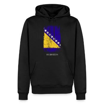Souvenir Mit Der Landflagge Von Bosnia And - Männer Premium Bio Hoodie - Schwarz - Vorne - Nico (187cm)