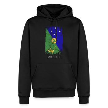 Souvenir avec le drapeau du pays de l’île Christmas - Sweat à capuche Premium bio Homme - noir - Devant - Nico (187cm)