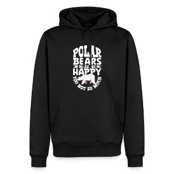 Ours polaire Réchauffement climatique Chasse au phoque arctique Ursus - Sweat à capuche Premium bio Homme - noir - Devant - Nico (187cm)