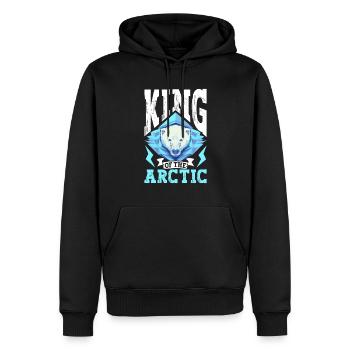 Ours polaire Réchauffement climatique Chasse au phoque arctique Ursus - Sweat à capuche Premium bio Homme - noir - Devant - Nico (187cm)