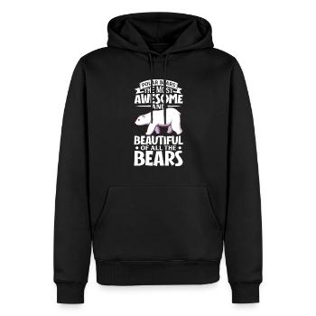Ours polaire Réchauffement climatique Chasse au phoque arctique Ursus - Sweat à capuche Premium bio Homme - noir - Devant - Nico (187cm)