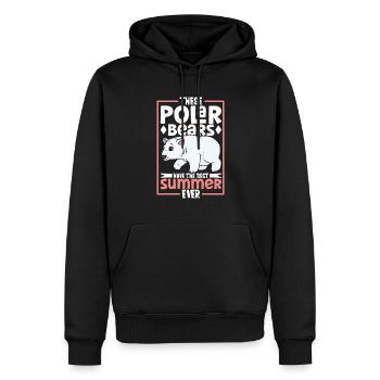 Ours polaire Réchauffement climatique Chasse au phoque arctique Ursus - Sweat à capuche Premium bio Homme - noir - Devant - Nico (187cm)
