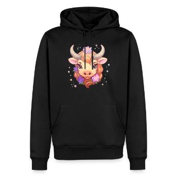 Stier Sternzeichen Design - Sternzeichen Kawaii - Männer Premium Bio Hoodie - Schwarz - Vorne - Nico (187cm)