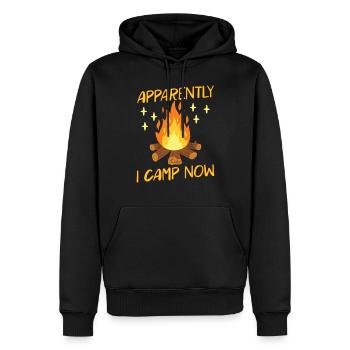Scout Camping Feu de camp en plein air Randonnée pédestre - Sweat à capuche Premium bio Homme - noir - Devant - Nico (187cm)