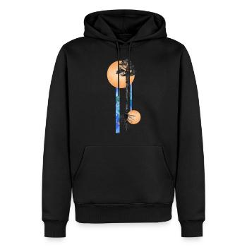 Long Watercolor tree - Männer Premium Bio Hoodie - Schwarz - Vorne - Nico (187cm)