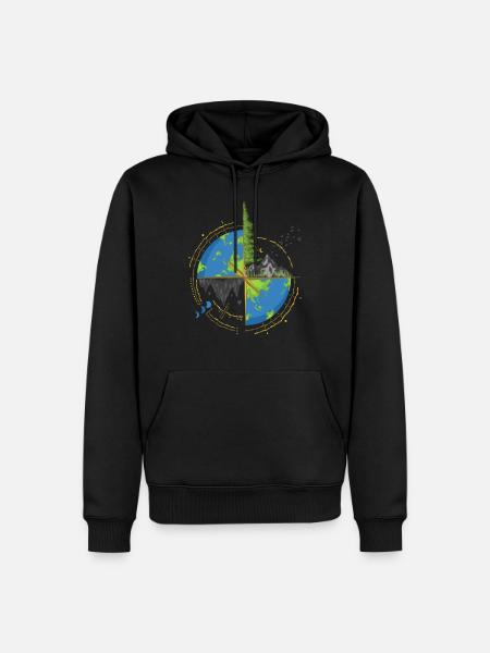 Nature earth - Männer Premium Bio Hoodie - Schwarz