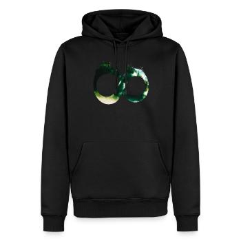 Forest for infinity - Männer Premium Bio Hoodie - Schwarz - Vorne - Nico (187cm)