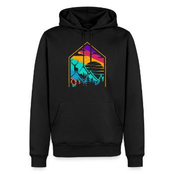 Lovely Nature House - Männer Premium Bio Hoodie - Schwarz - Vorne - Nico (187cm)