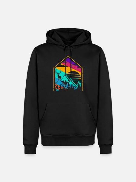 Lovely Nature House - Männer Premium Bio Hoodie - Schwarz