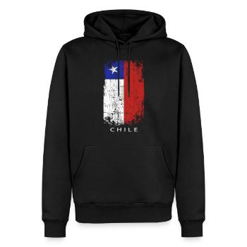 Souvenir Mit Der Landflagge Von Chile - Männer Premium Bio Hoodie - Schwarz - Vorne - Nico (187cm)