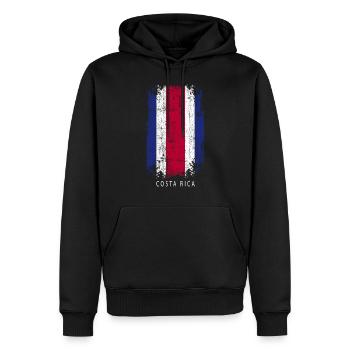 Souvenir avec le drapeau du Costa Rica - Sweat à capuche Premium bio Homme - noir - Devant - Nico (187cm)