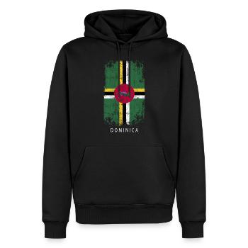 Souvenir Mit Der Landflagge Von Dominica - Männer Premium Bio Hoodie - Schwarz - Vorne - Nico (187cm)