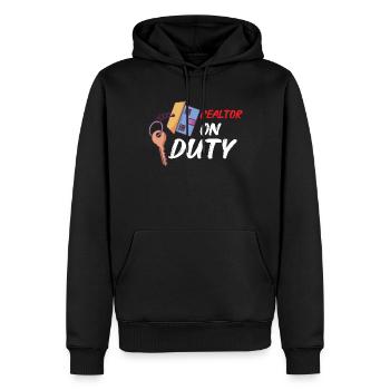 Real Estate Agent Realtor Home Closing Investor - Men’s Premium Organic Hoodie - black - Front - Nico (187cm)