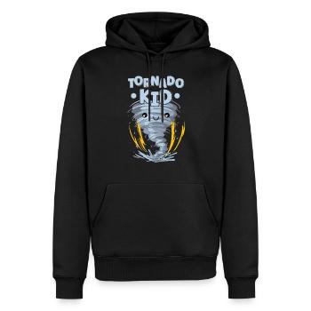 Meteorologie-kindertornado-sturm, Der Sturm-fan - Männer Premium Bio Hoodie - Schwarz - Vorne - Nico (187cm)