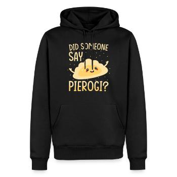 Piroggen Teigtaschen Kawaii Pierogi - Männer Premium Bio Hoodie - Schwarz - Vorne - Nico (187cm)