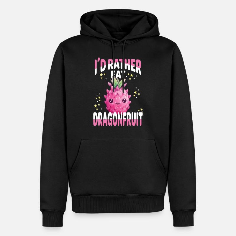 Fruit du dragon Kawaii - Sweat à capuche Premium bio Homme - noir