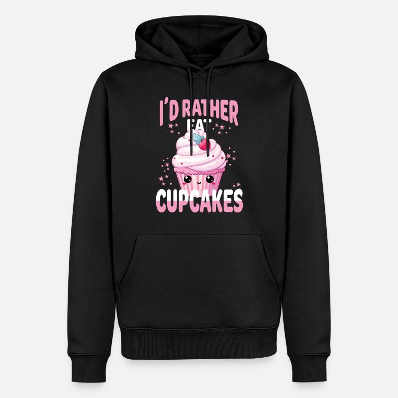 Cupcake Kawaii - Männer Premium Bio Hoodie - Schwarz