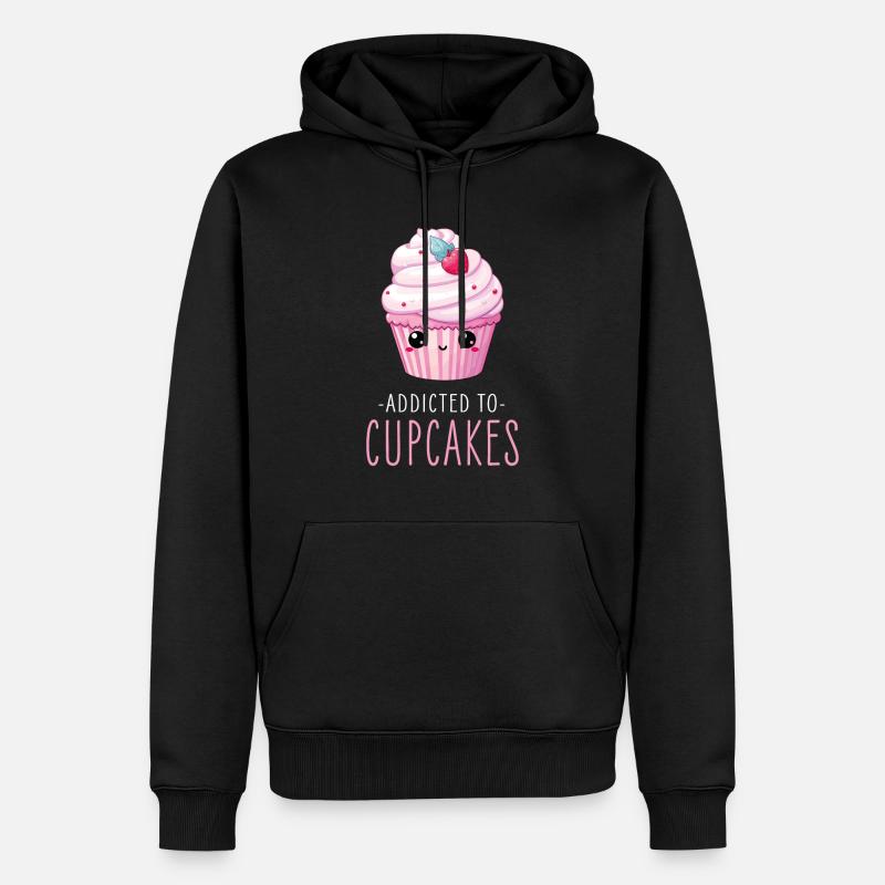 Cupcake Kawaii - Sweat à capuche Premium bio Homme - noir