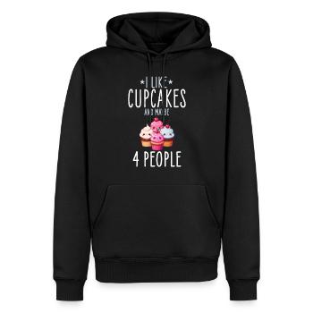 Cupcakes Kawaii - Männer Premium Bio Hoodie - Schwarz - Vorne - Nico (187cm)