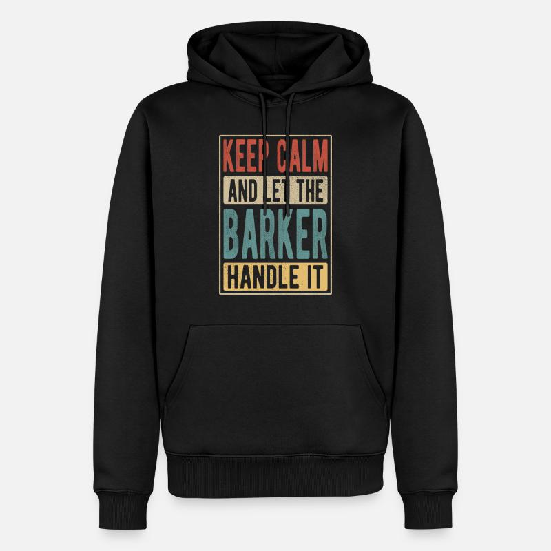 Barker Retro Geschenk - Männer Premium Bio Hoodie - Schwarz