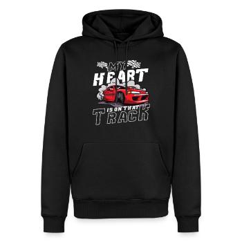 Race Car Dirt Track Racing Funny Racer Race Car - Sweat à capuche Premium bio Homme - noir - Devant - Nico (187cm)