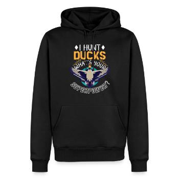 Duck Hunt Duck Hunter Bird Hunting Duck Hunting - Men’s Premium Organic Hoodie - black - Front - Nico (187cm)