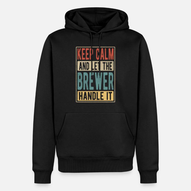 Brauer Retro Geschenk - Männer Premium Bio Hoodie - Schwarz