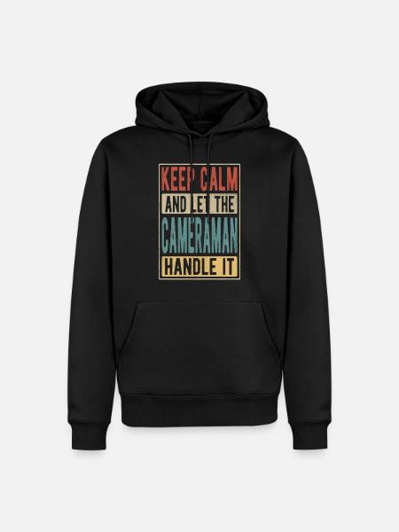 Kameramann Retro Geschenk - Männer Premium Bio Hoodie - Schwarz