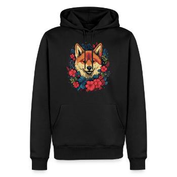 Akita Hund Geschenk - Männer Premium Bio Hoodie - Schwarz - Vorne - Nico (187cm)