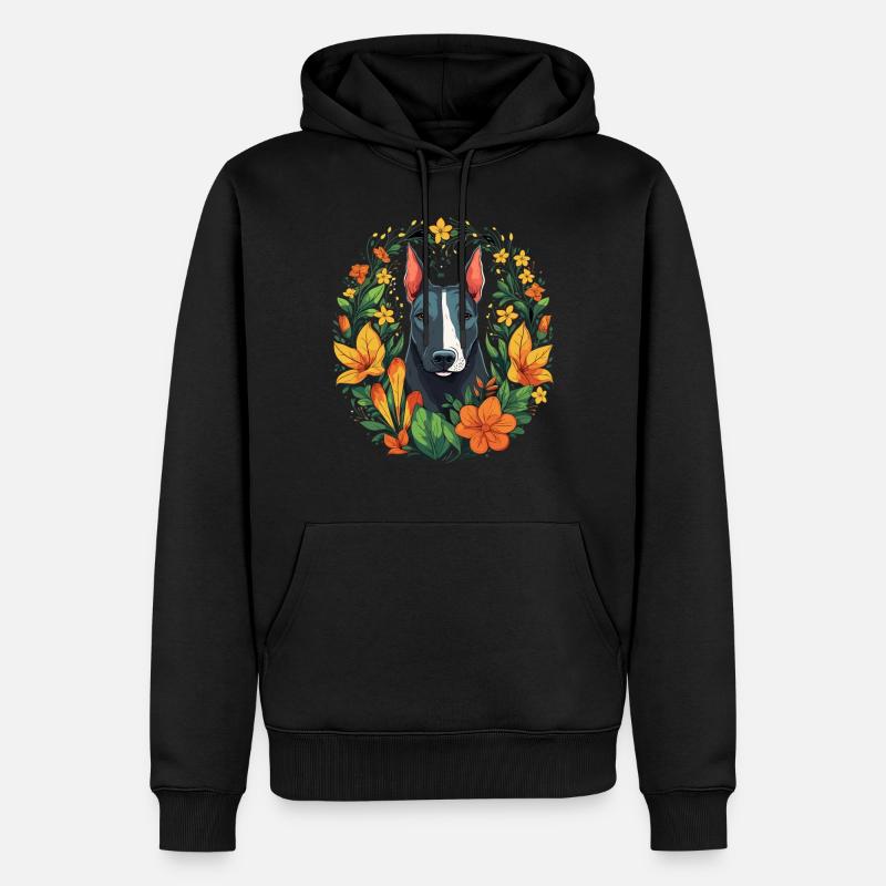 Bull Terrier Bull Terrier Chien Cadeau - Sweat à capuche Premium bio Homme - noir