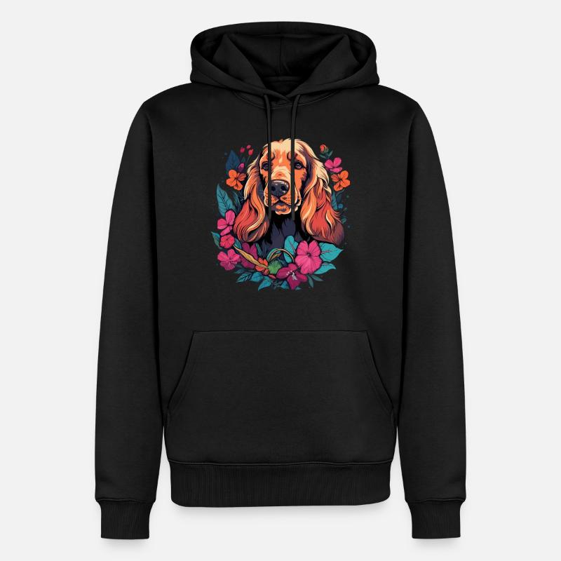 Cocker Spaniel Hund Geschenk - Männer Premium Bio Hoodie - Schwarz