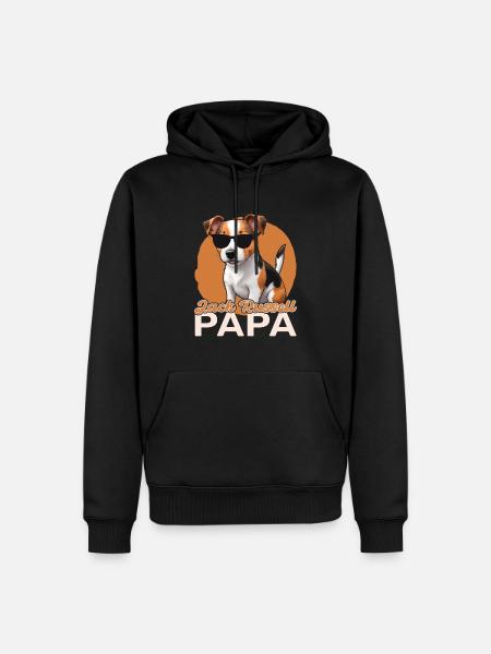 Jack Russell Papa - Men’s Premium Organic Hoodie - black