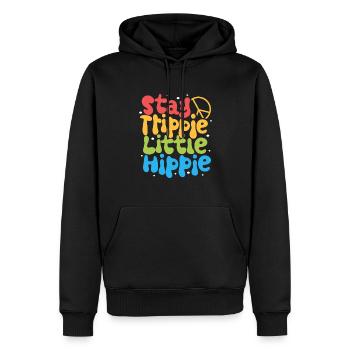 Hippie Lifestyle Flower Power Free Spirit Harmony - Männer Premium Bio Hoodie - Schwarz - Vorne - Nico (187cm)