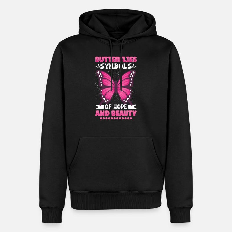 Insecte papillon monarque Monarque Habitat - Sweat à capuche Premium bio Homme - noir