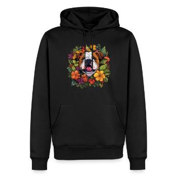 Englische Bulldogge Hund Geschenk - Männer Premium Bio Hoodie - Schwarz - Vorne - Nico (187cm)