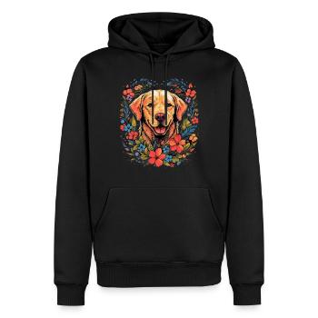 Labrador Hund Geschenk - Männer Premium Bio Hoodie - Schwarz - Vorne - Nico (187cm)