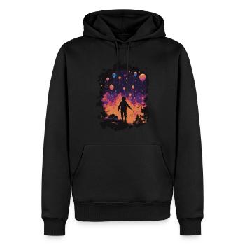 Let It Go - Men’s Premium Organic Hoodie - black - Front - Nico (187cm)