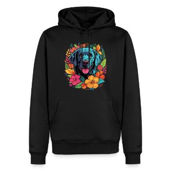 Labrador Hund Geschenk - Männer Premium Bio Hoodie - Schwarz - Vorne - Nico (187cm)