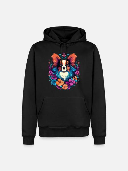 Papillon Dog Gift - Men’s Premium Organic Hoodie - black