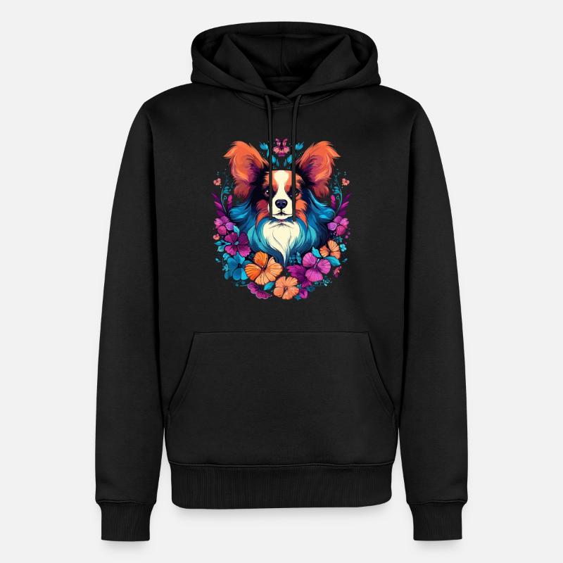 Papillon Chien Cadeau - Sweat à capuche Premium bio Homme - noir