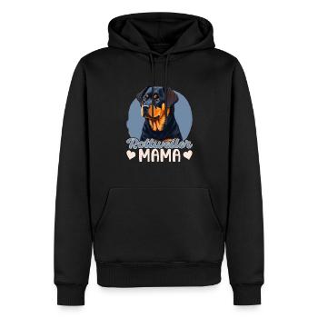 Maman Rottweiler - Sweat à capuche Premium bio Homme - noir - Devant - Nico (187cm)