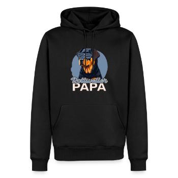 Rottweiler Papa - Sweat à capuche Premium bio Homme - noir - Devant - Nico (187cm)