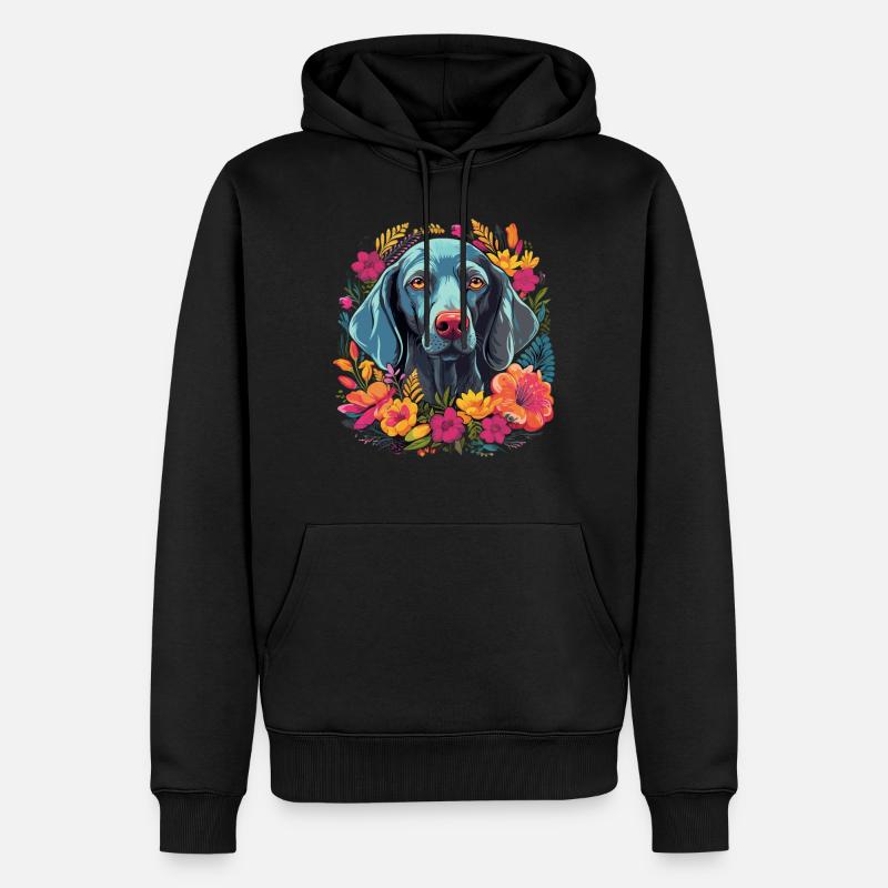 Weimaraner Hund Geschenk - Männer Premium Bio Hoodie - Schwarz